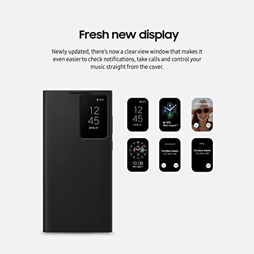 Samsung Galaxy S22 Ultra S-View Flip Cover, Protective Phone Case, Tap Control, Cutting Edge Design, Us Version, Burgundy, (Ef-Zs908Ceegus) #TOP5