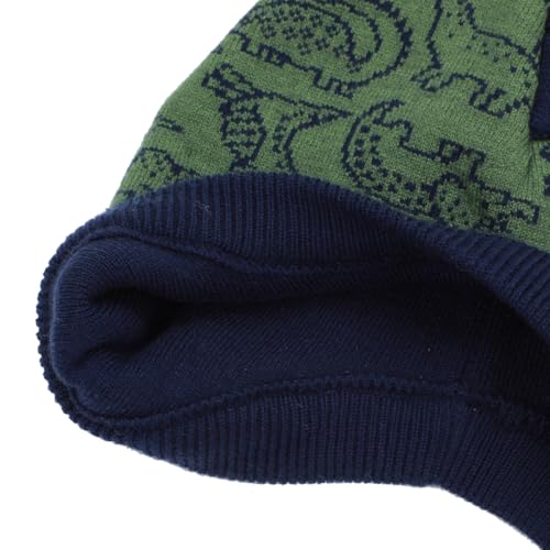 Little Me Dinosaur Pattern Infant/Toddler Peruvian-Style Cap and Mittens Set-24 Months4