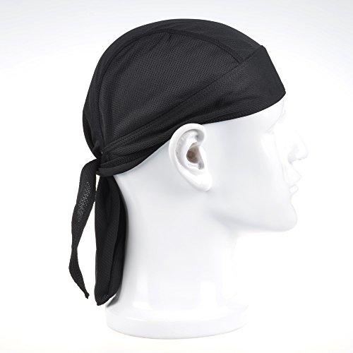 Cosmos Mesh Dew Rag Cooling Skull Cap Black