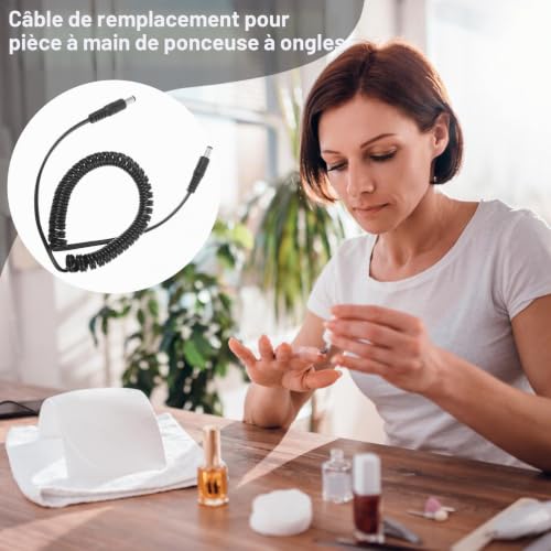 Acunny Câble pour Ponceuse à Ongles - Fil d'Alimentation | Cordon d'Alimentation pour Pièce à Main de Ponceuse | pour Utilisation à Domicile, Salon, Atelier – vue 8