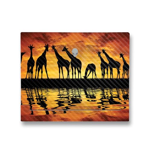 Image of MightySkins Carbon Fiber Skin Compatible with Alienware X14 R2 (2023) Full Wrap Kit - Glamour Giraffes | Protective, Durable Textured Carbon Fiber Finish | Easy to Apply | Made in The USA