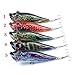 Yardwe 4pcs Metal Fishing Lures Plated Artificial Bait for Bass Pike and Perch High Simulation Design with Strong Hooks Fishing Tackle for Enthusiasts