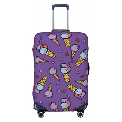 Strawberry Ice Cream Day Luggage Protector,Scratch Travel Suitcase Cover Suitcase Fits 18-32 Inch Luggage