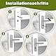 DIYGEEK Drückergarnitur WC, Badezimmer Türschloss Türklinke, Türbeschlag für Badezimmer, Türklinken für Türstärke 37-42 mm, Silber Gebürstet