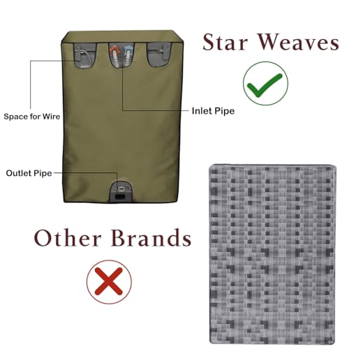 Image of Star Weaves Top Load Washing Machine Cover for Whirlpool 9.5 kg Fully-Automatic Top Loading 360 Bloomwash Pro, Beige