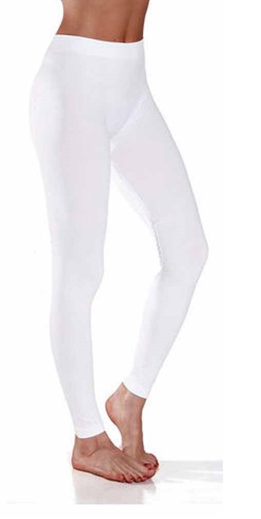 elegance1234 Girl's Cotton Lycra Full Ankle for Casual/Sport/Active Ankle Legging Stretchy Quality (5-6 Years, White)