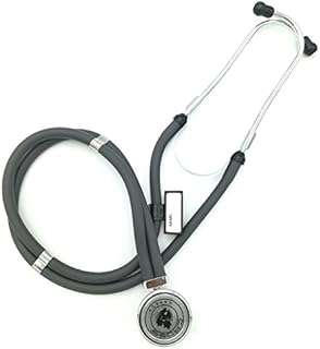 Cross Canada Crosscope 205 Clinician Sprague Rappaport Dual Head Stethoscope with Adult, Pediatric, and Infant convertible chestpiece for physician, nurse, pediatrician, nursing assistant, doctor, EMT/EMS, medical assistant and medical & nursing student – Gray