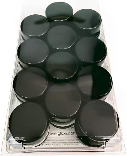 Forever Glides Wrought Iron Patio Furniture Feet Cap Glides and Outdoor Table and Chair Leg Floor Protector Pads - 1.5 Inch - 24-Pack - Black