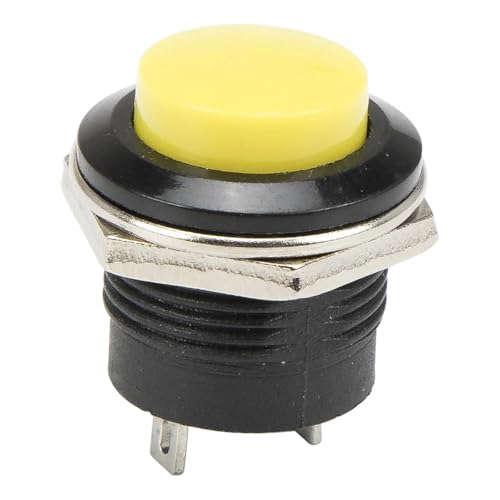 Boutons poussoirs ronds 16mm R13-507 lot de 100 interrupteurs à réinitialisation jaune