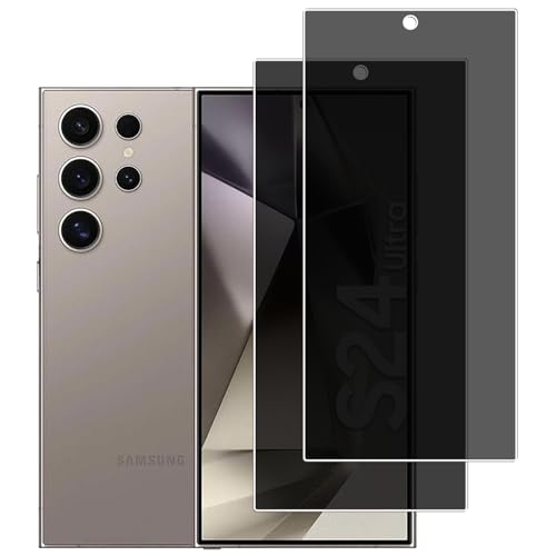 KELOLIN [2 Stück für Samsung Galaxy S24 Ultra 5G Privatbildschirm für Panzerglas, 9H Härte, Anti-Spy, Anti-Kratzen, Sich...