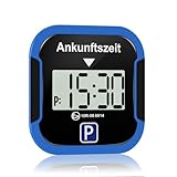 TEOV Elektronische Parkscheibe mit Zulassung KBA fürs Auto - Digitale Parkuhr mit Nachtmodus und Taktungseinstellung, Großer Bildschirm, präzise Zeitmessung - Platz. Blau.