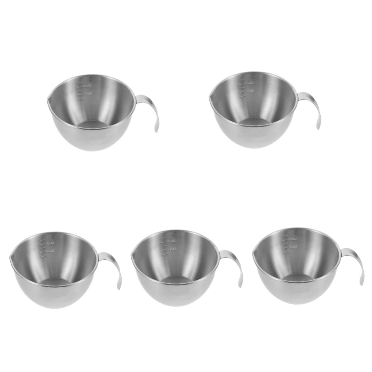 PRETYZOOM 5piezas Tazón De Inoxidable Con y Cuenco Para Cocinar Hornear y Preparar Alimentos
