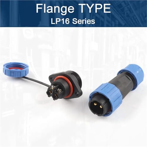 Conector de aviación de 2 pines tipo brida con enchufe impermeable 2