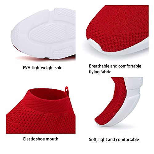 Women's Slip On Socks Sneakers Walking Shoes Running Tennis Athletic Gym Workout Non Slip Athletic Fashion Sneakers - Thumbnail 5