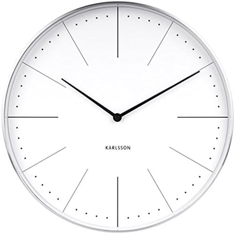 Karlsson Wall Clock, Steel, White, One Size