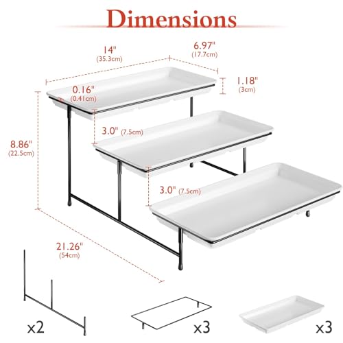 3-Tier Melamine Serving Tray Set, 14