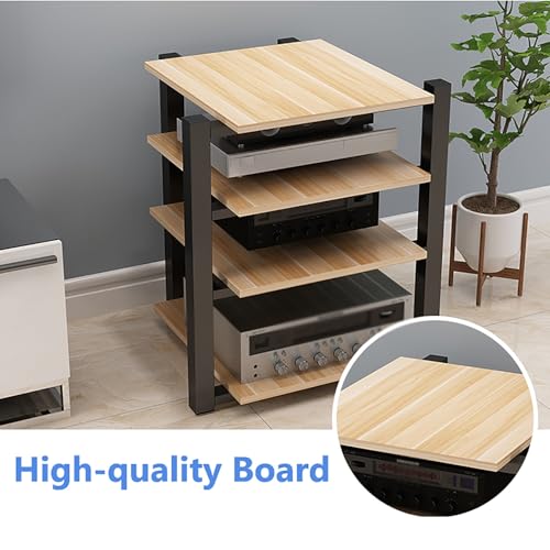 Meuble multimédia AV Noir et Marron 70x55x90 cm, Support Audio stéréo et Console de Jeux