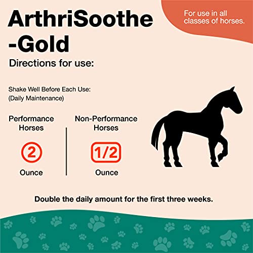 Naturvet Arthrisoothe-Gold Advanced Equine Glucosamine Joint Supplement Formula For Horses, Liquid, Made In The Usa With Globally Source Ingredients 32 Ounce #TOP2