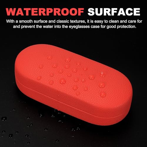 Image of PATIKIL Hard Shell Eyeglasses Case, PU Leather Large Glasses Case Litchi Grain Protective Sunglasses Organizer for Women Men