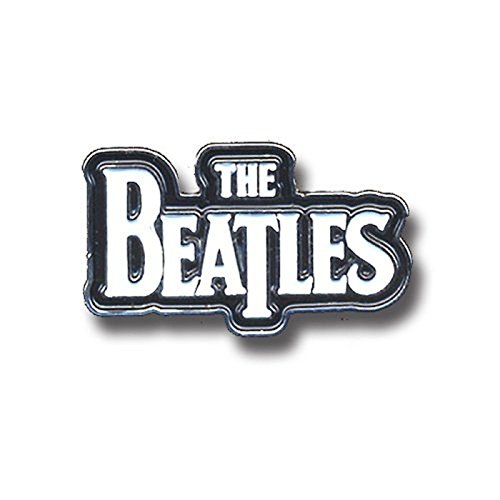 The Beatles Badge White Drop T Classic Band Logo Official Metal Lapel Pin Size One Size - Les Beatles, Paul McCartney, John Lennon, RIngo Starr, George Harrison The Beatles Badge White Drop T Classic Band Logo Official Metal Lapel Pin Size One Size