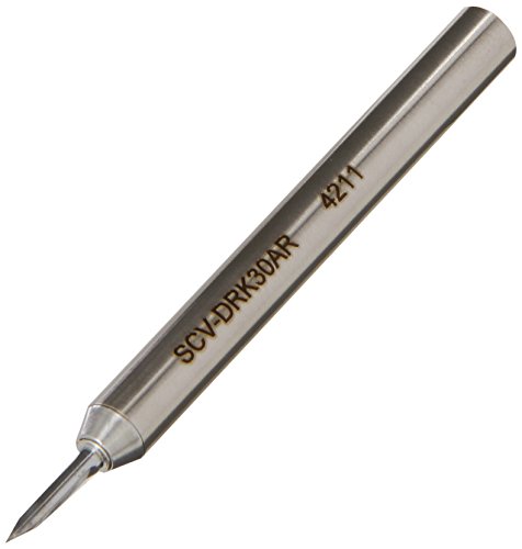 Image of Metcal SCV-DRK30AR SxV Series Hand Soldering Tip for High Thermal Demand Applications, 460 Degree C Maximum Tip Temperature, Knife 45 Degree Long Reach, 3mm Tip Size, 18.7mm Tip Length