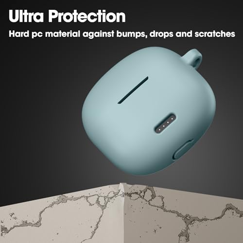 Image of Sounce Earphone Case Cover Compatible for Noise Buds VS104, Soft Silicone Skin Case Cover Shock-Absorbing Protective Case with Keychain [Front LED Visible] - Green