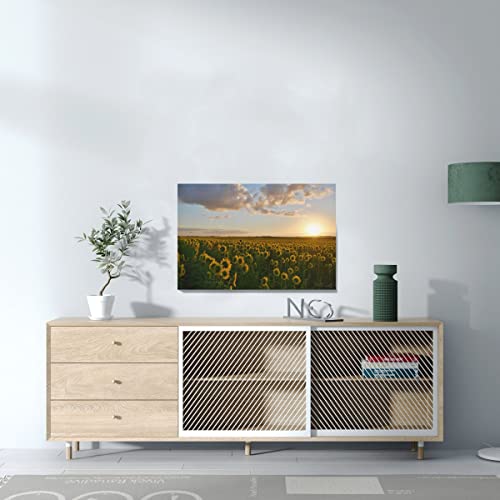 Affiche poster le soleil se lève déco murale tournesol
