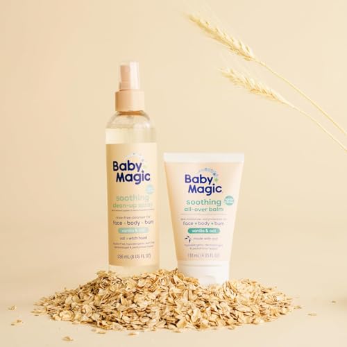 Image of Baby Magic Soothing All-Over Balm, Vanilla & Oat, 4 Fl Oz | Skin Moisturizer for Face, Body & Bum, Hypoallergenic, Dermatologist & Pediatrician Tested