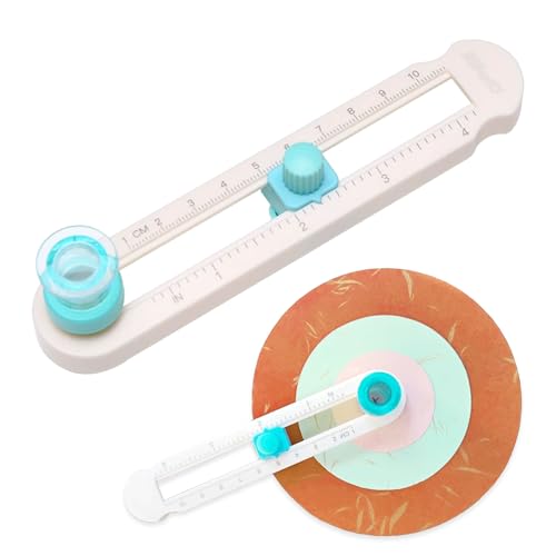 Kreisschneider Papier,2-20cm Durchmesser Verstellbare Kreis Papierschneider,Kreisschneider,Papierschneider 360° Drehbar,Tragbar Rotations kreisschneider,Circle Cutter,für Karten,Sammelalben,Fotopapier