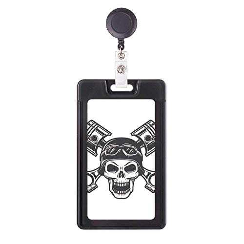 Porte-badge rétractable moto avec squelette pour le bureau et trajets