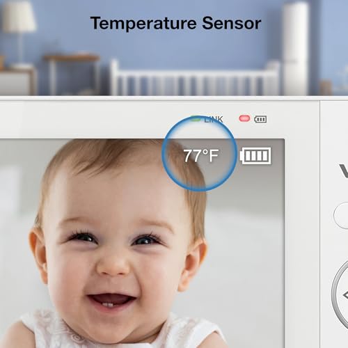 VTech Baby Monitor No WiFi, 2 Cameras, 7" Split IPS Screen, 5000mAh 12Hr Battery, 360° Pan Tilt Zoom, Night Vision, Night Light| Advanced Max Twin Blue by VTech - Image 9
