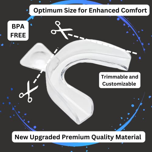 Cool Teeth Whitening B076FHLZYM Teeth Whitening Trays Moldable Mouth Trays 4 Dental Tray Form Shape Perfectly 2 Travel Storage Cases Included Fit Upper Lower Tooth Bleaching Moldable Guards Compatible thumb #2