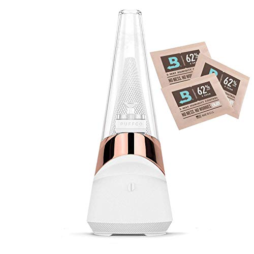 Puffco Air Shifter Glass with Mountain Peak for Zen Carpet Concentrate (Medusa) | includes 3 Boveda 62% 8 gram humidity packs in resealable bag