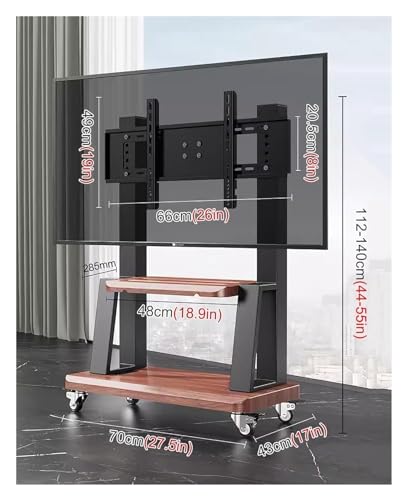 Soporte móvil para TV ajustable con ruedas miniatura 2