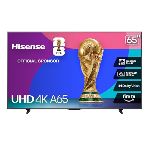 Listado de pantalla cobia del mes. 43 Hisense Television A65N (Modelo 2025) Pantalla 65 Pulgadas, Smart Fire TV UHD 4K,Control Remoto por Voz con Alexa, Dolby Vision, Amplia Gama de Colores, Modo de Juego Plus, ALLM