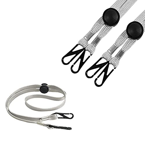 VASANA 2 peças de cordão de queixo removível para chapéu à prova de vento, clipe ajustável com trava