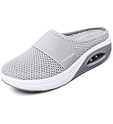 Diabetic Air-Cushion Slip-On Walking Shoes, Orthopedic Diabetic Slippers, with Arch-Support for W...