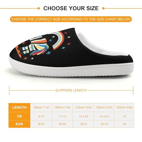 Rainbow Zebra Cute Cotton Slippers Anti-slip House Shoes Funny Slipper Indoor Outdoor2