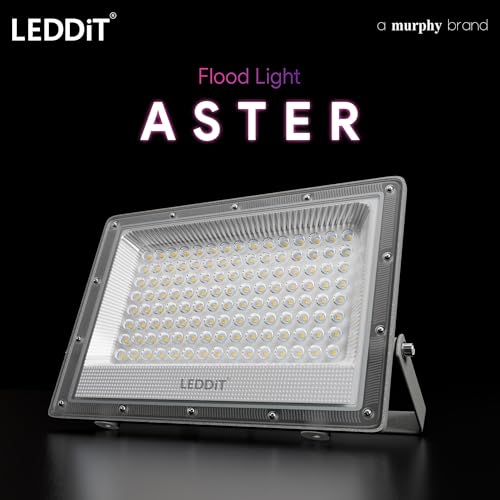 Image of Aster 50W LED Flood Light with 2-Year Warranty | IP66 Waterproof Outdoor Light for Garage, Garden, Shop, Parking | Cool White | BIS Approved | Pack of 5