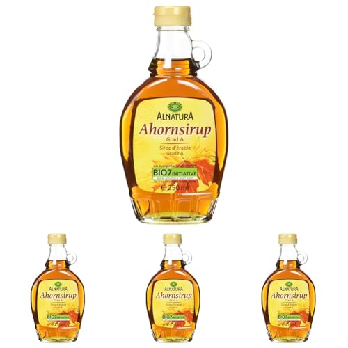 Alnatura Bio Ahornsirup Grad A aus Kanada, 250ml (Packung mit 4)
