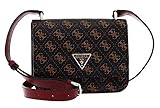 Material exterior: sintético Guess Noelle Mini Crossbody Flap, Bolso para Mujer, marrón, Talla única