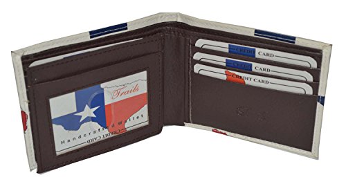 LB LEATHERBOSS Men's Bifold Exotic Leather Wallet with Texas Flag Map Design – Includes Printed Gift Box3