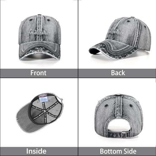 Image of Baseball Cap for Women Men - Adjustable Size Hat | Sun Protection,Colourfast,Moisture Wicking,Ponytail Hole,Wrinkle Free