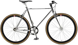 Retrospec Bicycles Mantra V2 Single Speed Fixed Gear Bicycle, Chrome/Black, 61cm/X-Large