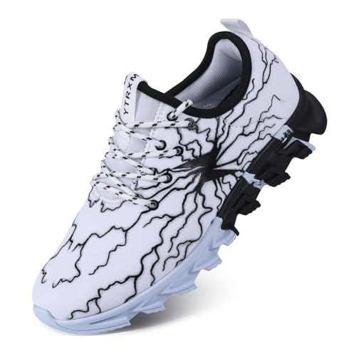 YTRXM Little/Big Boys Running Sneakers Lightweight Slip on Tennis Shoes