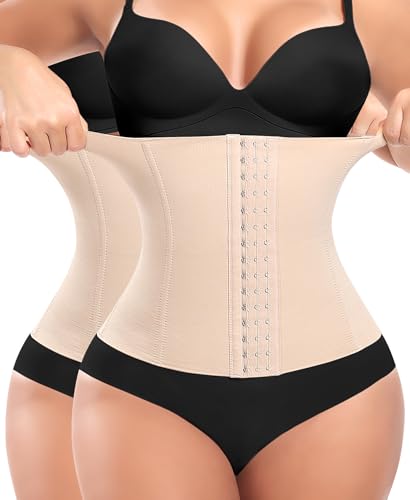 Image of Werena Waist Trainer for Women Corset Shapewear Tummy Control Slimming Body Shaper Girdle Waist Cincher Belly Band