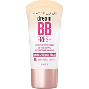 Maybelline Dream Fresh BB 8-in-1 Beauty Balm Skin Perfector SPF 30, Light/Medium, 1 oz (Pack of 2)