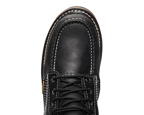 Image of Bonanza Boots Frontier Dual 6 inch Work Boots for Men - Premium Leather Moc Toe, Steel Toe with Light-weight Dual Density Comfort Wedge Outsole; ASTM Rated