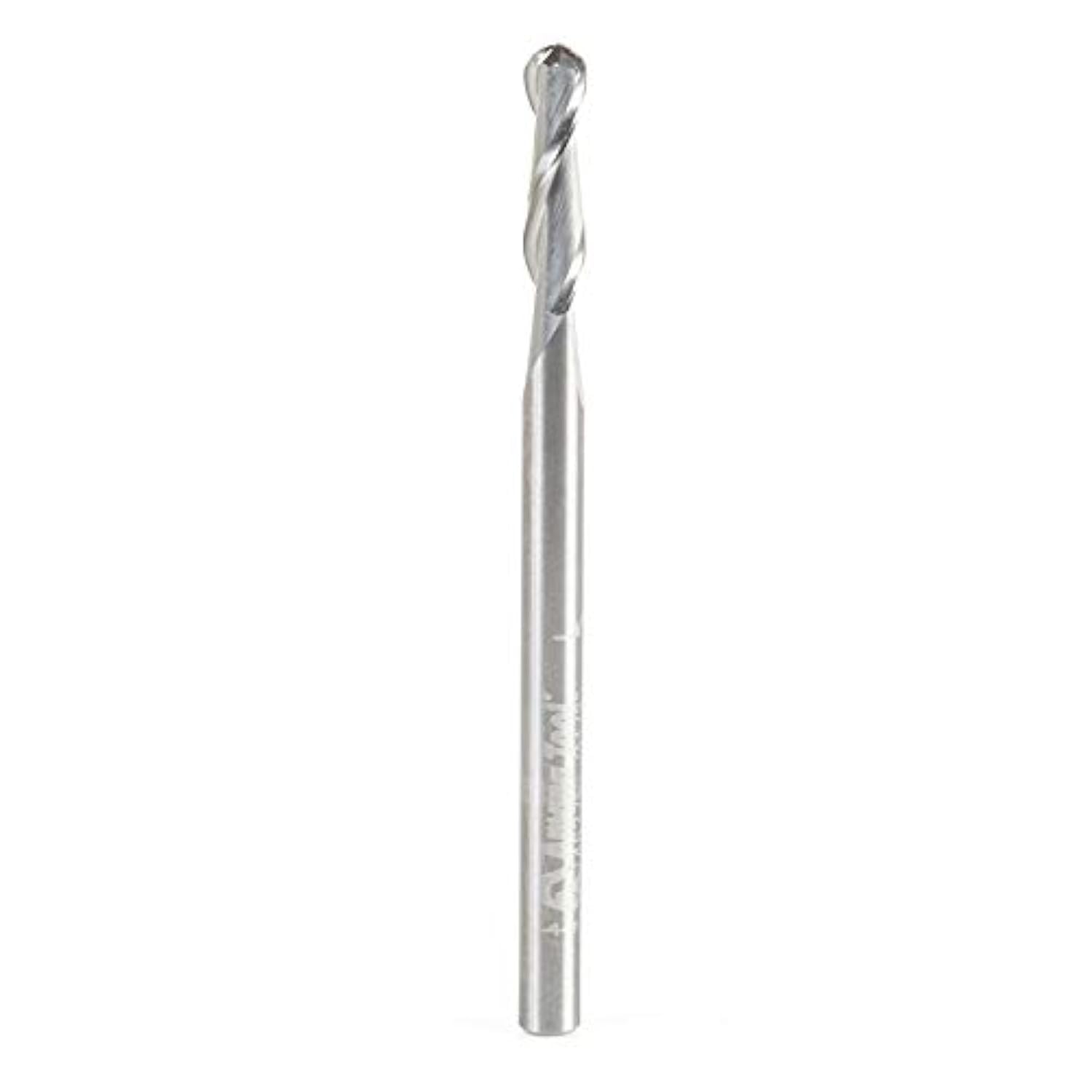 Amana Tool - 46375 Solid Carbide Up-Cut Ball Nose Spiral 1/8 Dia x 1/2" x 1/8 Shank RO