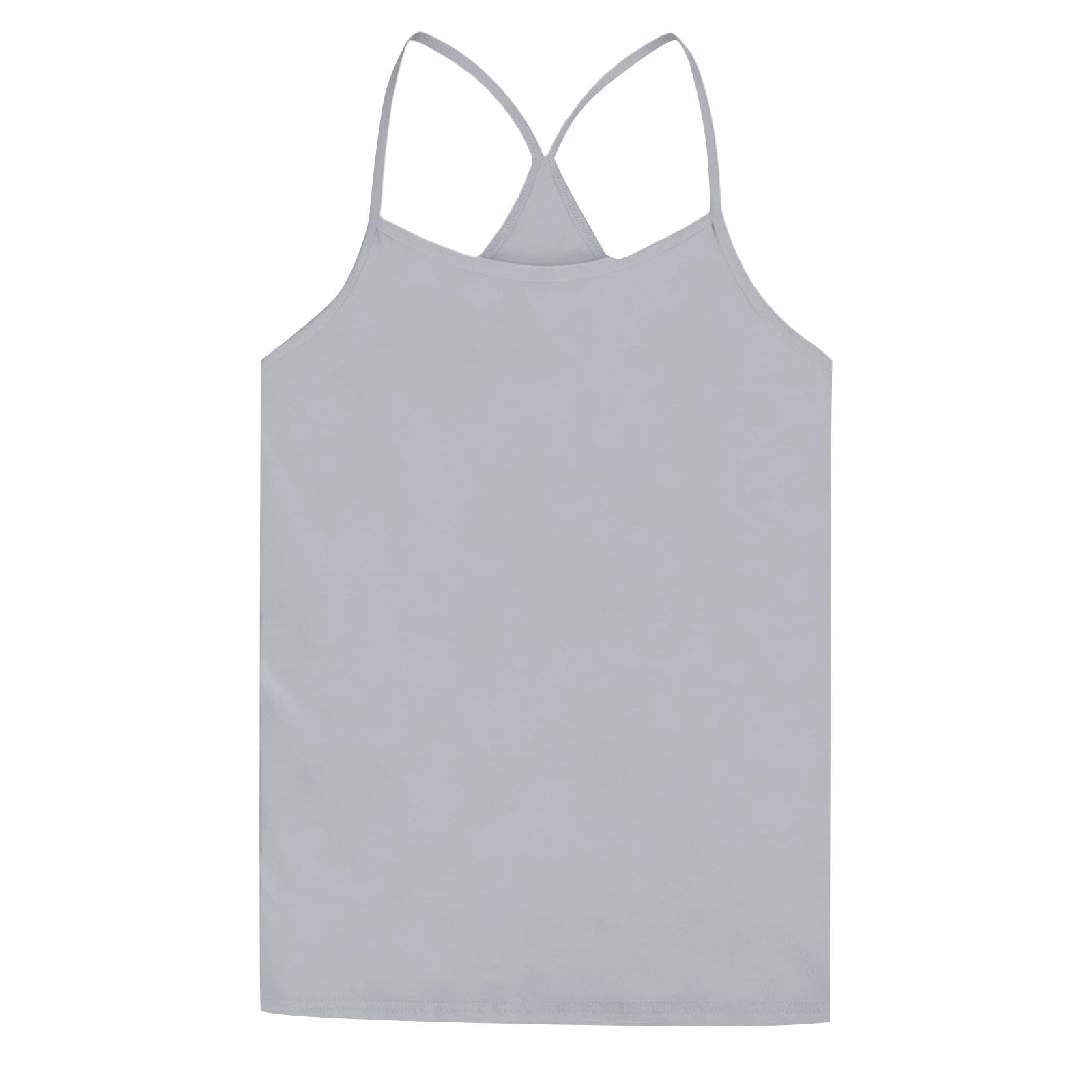 Camiseta deportiva para niñas, paquete de 3 unidades, lisa, tirantes delgados, sin mangas, para adolescentes, niñas, verano, atletismo, yoga, baile, gimnasio, capa base, cómoda y suave